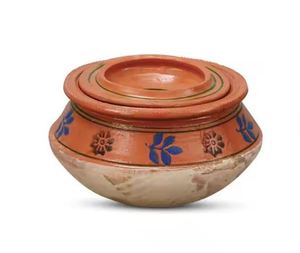 Juego de ollas de barro hechas a mano con tapas de barro, diseño vintage para cocinar y servir, juego de 3 piezas - Product Image 5