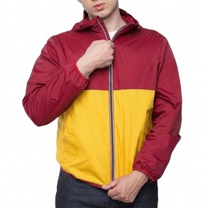 Men Color Block Hooded Windbreaker <b>Jacket</b> Zipper Closure Casual Sporty Outerwear Spring Lightweight Polyester Track <b>Jacket</b> - Product Image 1