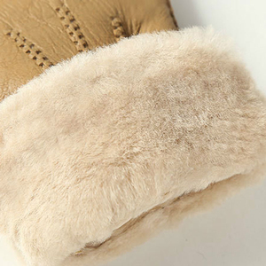 Gants de conduite en cuir d'agneau véritable pour hommes, doublure polaire douce, écologiques, pour la conduite et la vie quotidienne - Product Image 3