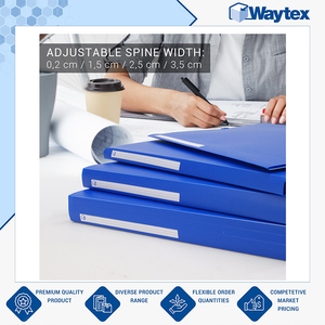 Standard Quality Daily Office Use <b>A4</b> 3-Flap Elastic <b>Folder</b>, 450-Micron Flexible Opaque Polypropylene - Blue at Wholesale Price - Product Image 5