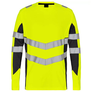 Men Reflective Construction Breathable Polyester T-<b>Shirts</b> Road Workwear Safety Long Sleeve Workshop Worker T-<b>Shirts</b> - Product Image 1