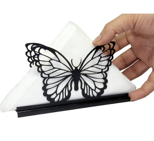 Porta pañuelos metálico para el hogar, soporte de servilletas de pie para mesa de cocina - Product Image 1