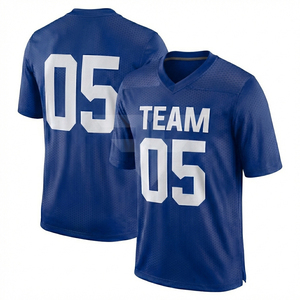 Maillot de football américain personnalisé imprimé par sublimation, tissu en maille respirant, coupe unisexe adulte, manches courtes, sangle réglable - Product Image 2