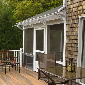 Pare-pluie transparent pour portes et fenêtres, avec support gris HT 300 X 100 - Product Image 3