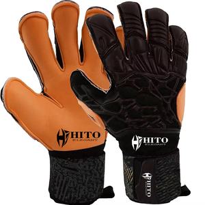 Guantes de Portero de Fútbol de Último Diseño con Agarre Fuerte y Protección para los Dedos, Látex Alemán Inyectado de 4mm, Corte Híbrido de Goma con T-Tab - Product Image 1