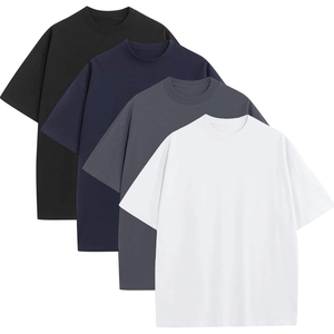 เสื้อยืดสตรีทแวร์แขนสั้นทรงโอเวอร์ไซส์ พิมพ์ลายสกรีน ผ้าฝ้าย 100% คุณภาพสูง 200gsm  ลายเรียบ สีพื้น  สำหรับทุกเพศทุกวัย - Product Image 1