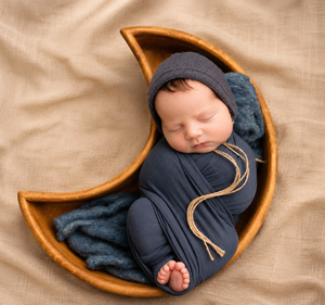 Accesorios de Fotografía para Recién Nacidos en Forma de Luna, Hechos a Mano, de Madera Rústica, Ecowoodies, Precio al por Mayor - Product Image 4