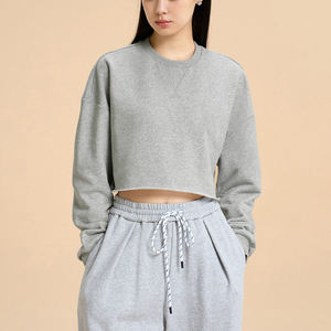 Crop top personnalisé respirant pour femme, T-shirts unis à manches courtes pour le sport et les loisirs, en promotion - Product Image 6