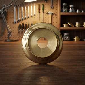 Excellent Brass <b>Round</b> Furniture Knob Backplate Durable Traditional Cabinet <b>Handle</b> Stylish High Gold Polished Dresser Drawer <b>Door</b> - Product Image 2