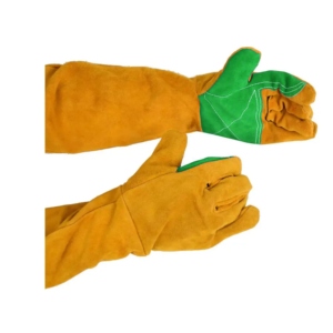 Guantes de Soldadura de Cuero Vacuno de Alta Calidad, Manga Larga, Resistentes al Fuego, Antiestáticos, Multiusos, con Puño de Seguridad Flexible, 11 oz - Product Image 4