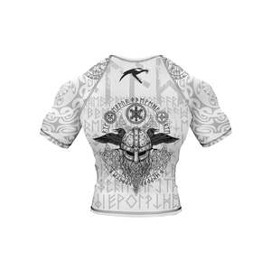 High Quality Custom Made Short Spandex/Polyester MMA Rashguard UPF50+ Heat-Transfer Printing Eco-Friendly 180g Quick Dry Unisex - Product Image 6