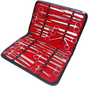 Kit de 112 Piezas de Instrumentos Veterinarios para Cirugía Menor, Juego de Herramientas Quirúrgicas de Acero Inoxidable, Pinzas, Tijeras, Bisturí, Sondas - Product Image 2