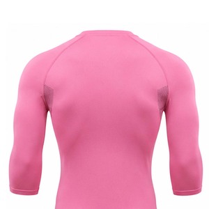 T-shirt de sport pour homme, entraînement fitness, séchage rapide, extensible, respirant, vêtements de sport, logo personnalisé pour hommes actifs, vente en gros - Product Image 6