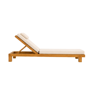Ensemble de chaises longues de plage ARTERRA Premium en teck pour l'extérieur, résistantes aux intempéries, pour jardin, patio, hôtel, villa - Product Image 1