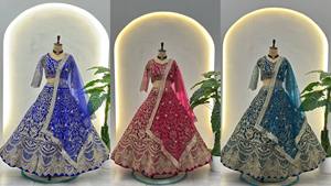 Ramdev Trading : Lehenga Choli en Soie Chinon avec Broderie Intricata, Couleurs Riches et Artisanat Intemporel, Fabriqué à partir de Matériaux Recyclés, Un Symbole de Luxe - Product Image 6
