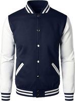 Veste universitaire de baseball personnalisée en laine/polyester/coton pour équipes sportives, avec logo du club et nom, vente en gros à prix réduit