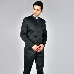 Traje Jodhpuri verde tradicional para hombre, Bandhgala transpirable cómodo para ocasiones formales y eventos reales - Product Image 1