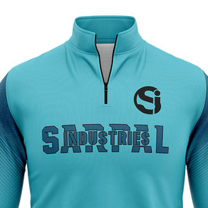 Sweat-shirt demi-zip en coton de haute qualité pour homme, avec logo personnalisé sur le devant, col montant, tricoté pour l'hiver, avec logo personnalisé, couleur unie - Product Image 4