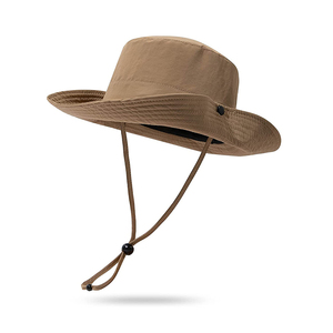 Chapeau de pêcheur imperméable personnalisé avec protection UV, large bord et cordon - Product Image 1
