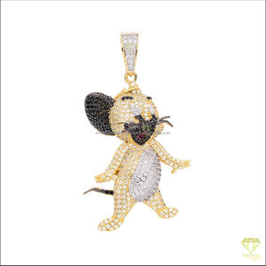 Personaje de dibujos animados hecho a medida colgante 925 Plata Iced VVS laboratorio crecido diamante rodio Hip Hop fiesta joyería accesorio - Product Image 3