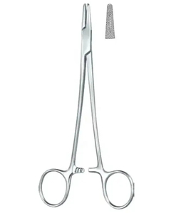 Porte-aiguilles Castroviejo manuels pour implants dentaires orthodontiques, 14-16 cm, têtes droites et courbées, pinces chirurgicales, instrument - Product Image 5