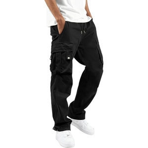 Men’s Relaxed Fit <b>Cargo</b> Pants, <b>Stretch</b> Casual Utility Trousers with Multiple Pockets for Everyday and Outdoor Wear - Product Image 1