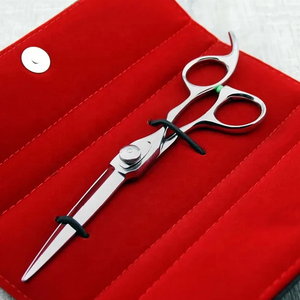 Ciseaux de coiffure professionnels, lame en acier inoxydable, pointe acérée, pour droitier, manche long, pour usage professionnel de barbier - Product Image 1