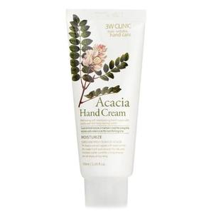 Crème pour les mains hydratante à l'acacia 3W CLINIC 100ml, authentique crème pour les mains hydratante et nourrissante coréenne K Beauty, soin de la peau - Product Image 1