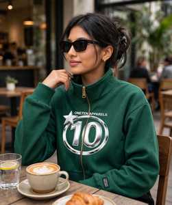 Oneten Green Stand Collar Zip up Eco-friendly 100% Cotton <b>Tank</b> <b>Top</b> <b>Women</b> Sporty Cropped Spaghetti Straps - Product Image 4