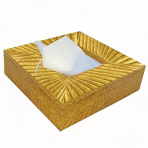 Modern Golden Steel <b>Tissue</b> Box & Napkin Holder Rectangular Decorative Handmade Eco-Friendly for Home Restaurant <b>Wedding</b> Bar Use - Product Image 5