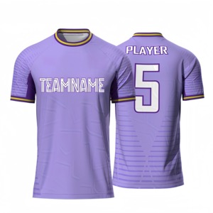 Camiseta de Fútbol Sublimada Personalizada de Alta Calidad, Retro, OEM, Transpirable, de Poliéster, para Hombre, Estilo Vintage, Uniforme de Equipo - Product Image 5