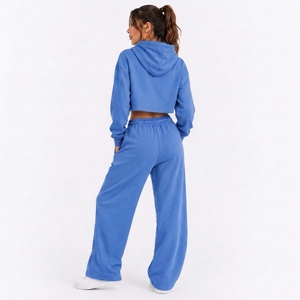 Womens Comfortable Matching Lounge Wear Outfit Soft Top And Relaxed Fit Pants For All Season Style - Product Image 2
