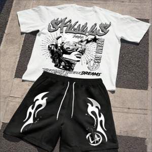 Ensemble 2 pièces été homme : T-shirt et short – Streetwear, sport, fitness – Impression personnalisée de marque – Vente en gros fabricant - Product Image 2