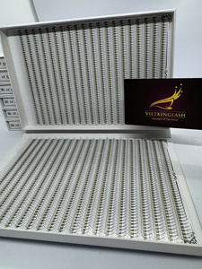 Extensions de cils volume russe 3D pré-faits 0.07 15mm XXL en plateau, base pointue, en PBT coréen - Product Image 4