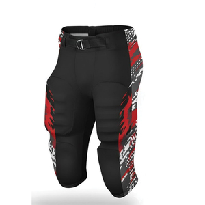 TIAGO SPORTS Ensemble de maillot et pantalon de football américain pour homme adulte, rouge et noir, imprimé par sublimation, en polyester respirant, numéro 42 - Product Image 6