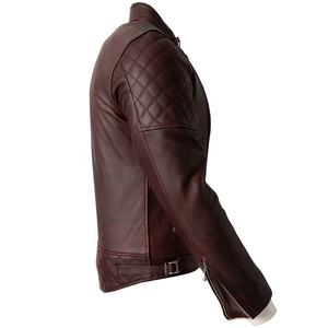 Chaqueta de moto de cuero aprobada por la CE para hombre Chaqueta de motorista elegante Chaqueta de montar de cuero duradera con buena tela - Product Image 3
