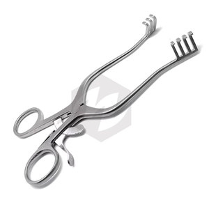 Écarteur Weitlaner 3x4 à pointes acérées, instrument chirurgical vétérinaire manuel en acier inoxydable allemand, certifié CE, auto-serrant - Product Image 3