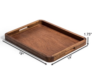 Bandeja de Servir de Madera de Acacia Pulida Hecha a Mano, Plegable y Multifuncional de Grado Comercial para Catering, Cocina y Decoración del Hogar - Product Image 2