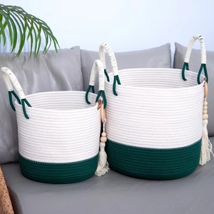 Heavy Duty Natural Jute <b>Basket</b> Strong Eco Friendly Organizer <b>Basket</b> For Clothes Toys And Daily Household Use - Product Image 2