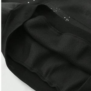 Sudadera con Capucha Personalizada con Diseño de Salpicaduras de Pintura Negra para Hombre, Sudadera de Felpa Extra Grande, Ropa Casual Urbana, Venta al Por Mayor OEM, Prenda Superior de Invierno - Product Image 4