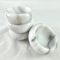 Set Premium dari 2 marmer herba & mangkuk garam/piring nyaman meja memasak dan melayani makanan alat