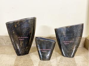 Juego de Jarrones de Aluminio Texturizado a Mano de Lujo, Jarrones Decorativos para Centros de Mesa, para Hogar Moderno, Bodas, Ecológicos - Product Image 3