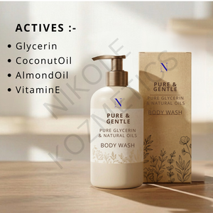 Gel de Ducha Puro y Suave con Glicerina y Aceites Naturales |   Gel de Ducha Humectante Profundo y Limpiador Suave para una Piel Suave y Saludable - Product Image 2