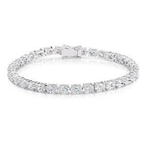Pulsera de tenis ovalada de oro de 14K con diamantes cultivados en laboratorio, 8.2 CT, chapada en rodio, certificada por IGI, joyería fina de lujo de moda - Product Image 1