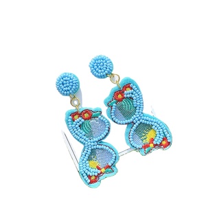 Pendientes Colgantes Hechos a Mano con Baño de Oro y Plata Tai, Diseño Floral Vintage con Cuentas, Joyería Única para Mujer, Forma de Mariposa, Aniversario - Product Image 2