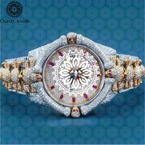 Charm Jewells – montre mécanique de luxe pour hommes, en acier inoxydable, boîtier carré, cadran analogique de 40mm, verre, fermoir papillon, 10 bars, date automatique - Product Image 1