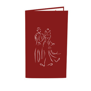 Fabricante OEM/ODM, Tarjeta de Felicitación 3D Pop-up con Diseño de Pareja en Arco de Boda, Estilo Romántico, Hecha a Mano, de Lujo, Venta al Por Mayor - Product Image 5