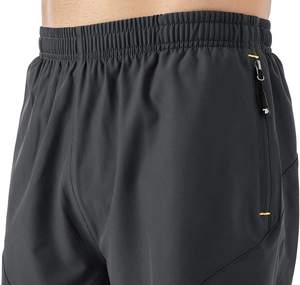 Mid Waist Two-Piece <b>Men's</b> Sports Pants Elastic Breathable Quick Dry Fitness <b>Shorts</b> Casual Marathon Knitted Worsted Sporty - Product Image 6