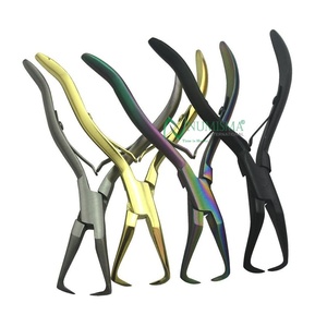 Alicates Profesionales para Extensiones de Cabello con Recubrimiento Arcoíris, Alicates Curvos con Dientes, Alicates de Acero Inoxidable Sostenible, Precio al por Mayor - Product Image 5