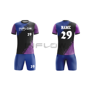 Maillot de football personnalisé sur mesure, impression numérique, ensemble complet, 100 % polyester, tissu maillé antibactérien, coupe ajustée - Product Image 5